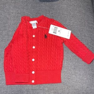 Ralph Lauren Classic Red Bottom Down Sweater 9M